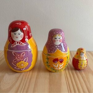 Ceramic Nesting Dolls Measuring Cup Set